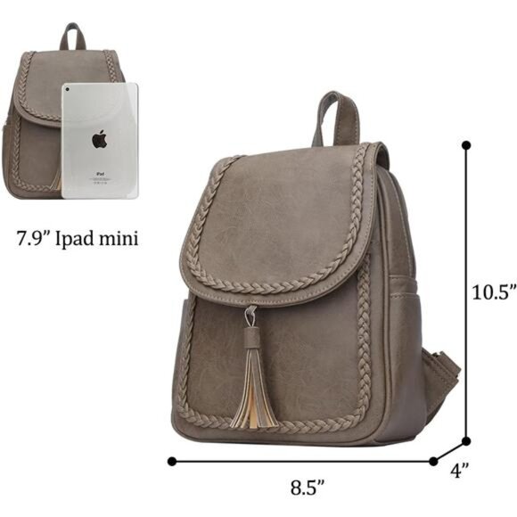 Leather Tassel Backpack Purse For Women main image 5